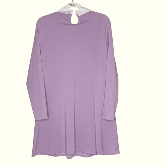 Allegra K Jr’s Sz Med Cat Face Purple Contrast Collar Flare Hem Above Knee Dress - Picture 4 of 6